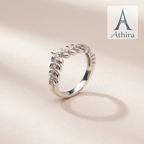 Laurel Leaf Eternity Band - Champagne