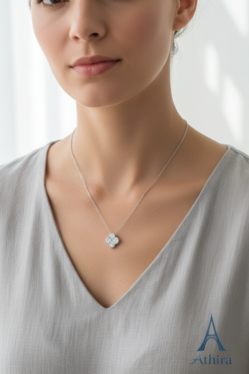 Lifestyle shot - sparkling neckline view