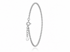 Minimalist Sterling Silver Beaded Anklet