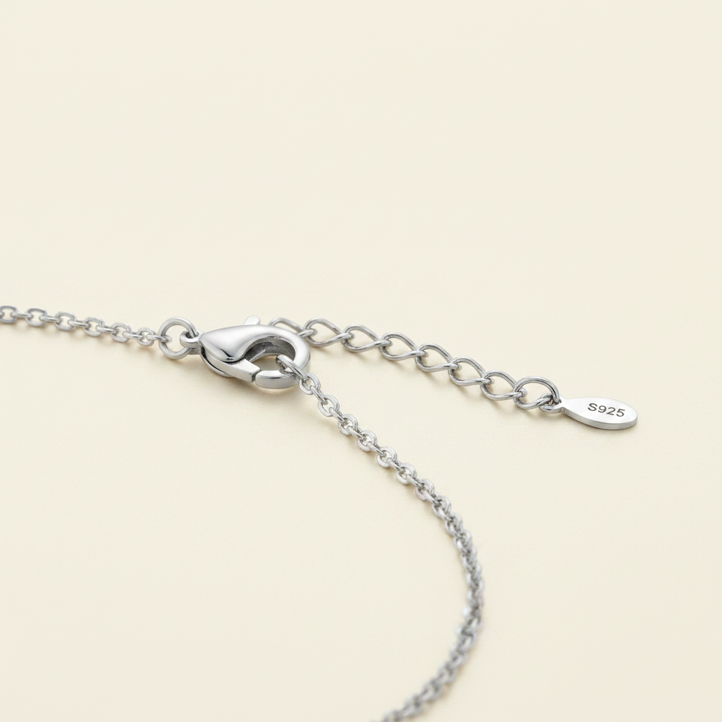 Rhodium Plated Evil Eye Heart Bracelet