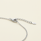 Rhodium Plated Evil Eye Heart Bracelet