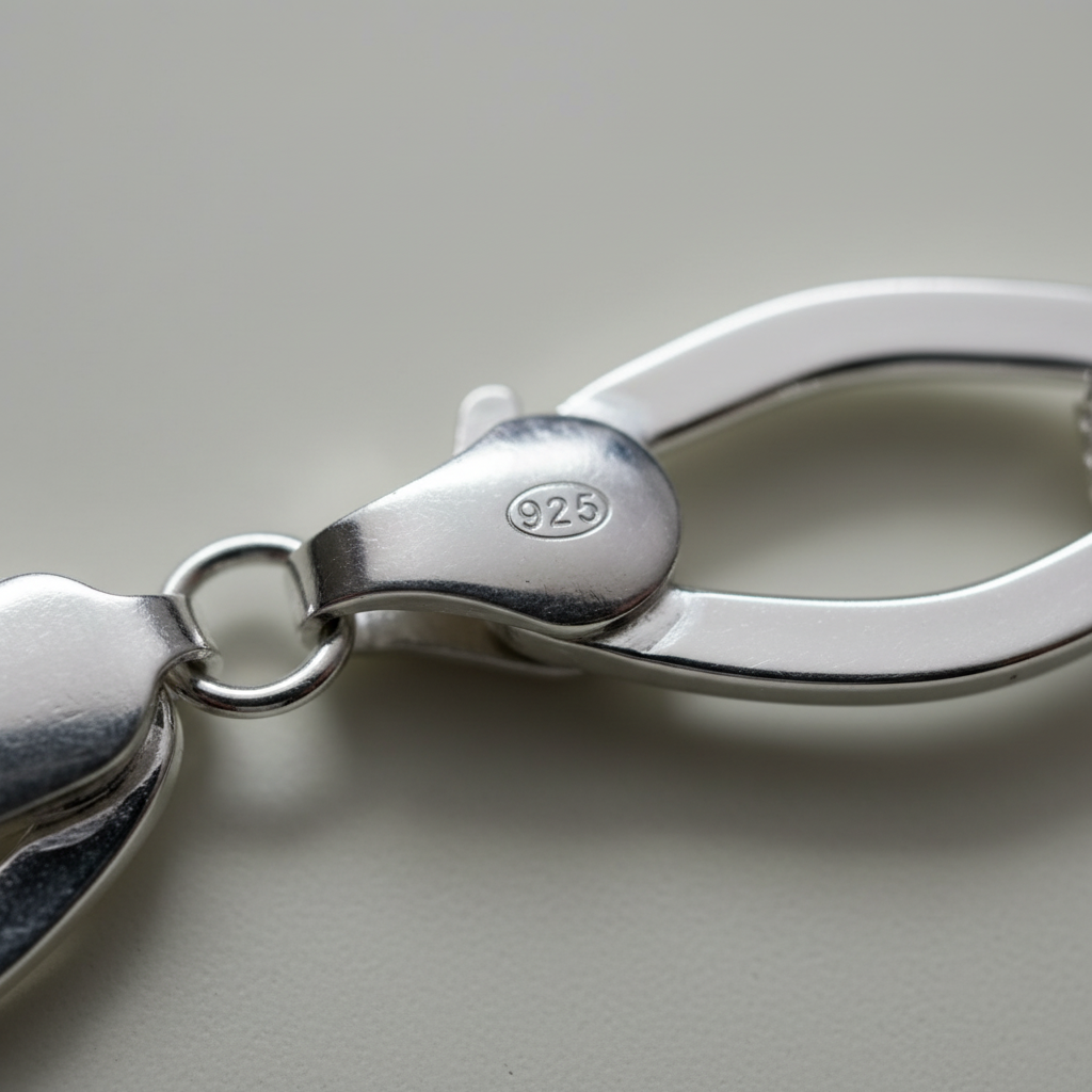 Sterling Silver Bracelet – 925 Hallmark Macro