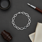 Sterling Silver Bracelet – Editorial Flat Lay