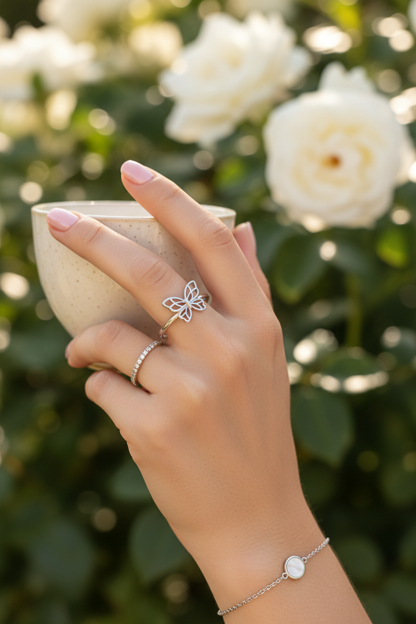 Styled lifestyle image with accessories